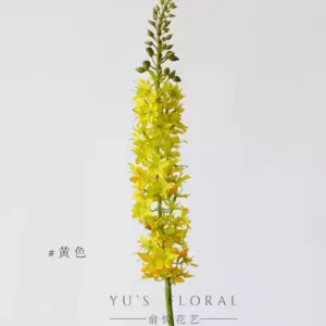 Artificial flower foxtail lily high-end single artificial flower ornaments soft decoration floral landscaping home decoration photography props - yellow