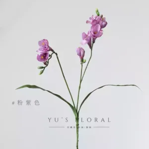 Simulated floral snowflake freesia red fake flower home decoration soft decoration floral niche flower arrangement photography props - pink purple