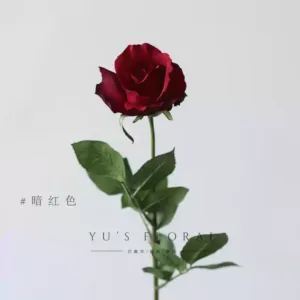 Simulated flower, single-headed small rose, cold beauty, small flowers, home vase flower arrangement, rose red, home decoration - dark red