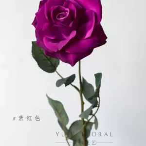 Artificial Flower Purple Cloud Rose Single Flower Indoor Home Decoration Soft Furnishing Floral Art Photography Props - Purple red