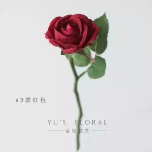 Artificial flowers small rose buds home decoration light pink fresh spring home decoration photography props - B style red