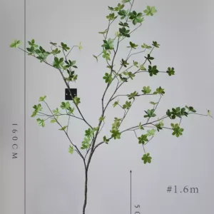 Simulated hanging clock, green indoor display, home photography props, soft decoration, poles and leaves are all simulated plants - 1.6m hanging clock