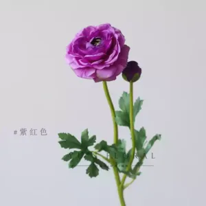 Artificial flowers, ranunculus, peony, florist landscaping, soft furnishings, foreign trade final order goods, small quantity - Purple red