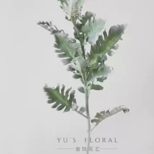 Simulated flower silver leaf chrysanthemum sheep ear leaf hair transplantation technology florist flower arrangement with leaves photography props niche flower gray green - Type B silver leaf chrysanthemum