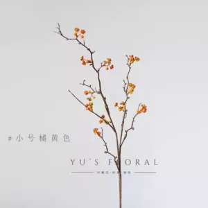 Simulated fruit southern snake vine wild fruit lonely wind single branch fake flower indoor home floral photography props soft decoration display - Small orange