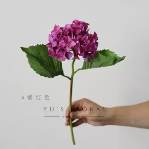 Simulated flower mint hydrangea apple green light floral soft furnishings photography props space flowers foreign trade tail goods - Purple red