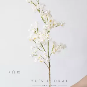 Simulated flower Da Nan candle flower white light purple flowers floral landscaping home decoration beautiful display soft decoration photography props - White