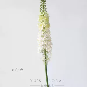 Artificial flower foxtail lily large branch flower material soft decoration space display photography props fake flower hotel floral installation - White