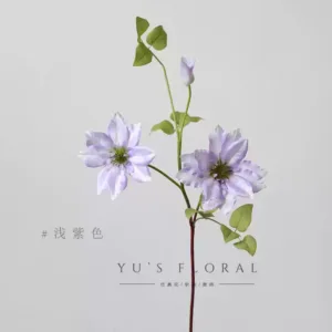 artificial flower natalie clematis home decoration light purple home decoration placement photography props - light purple