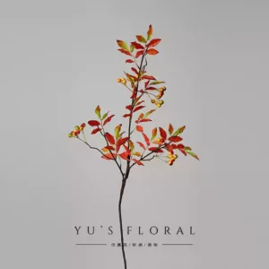 Simulated leaves, Tianzhu leaves, autumn orange color, autumn color, atmosphere, soft furnishings, furnishings, photography props, decoration - autumn orange