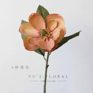 Simulated flower North American magnolia super large flower foreign trade last order retro fake flower photography props floral landscaping new Chinese style - plum color