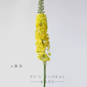Artificial flower foxtail lily large branch flower material soft decoration space display photography props fake flower hotel floral installation - yellow