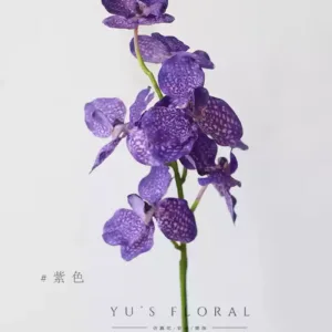 Artificial flower Orchid purple home floral soft furnishing display single artificial flower indoor engagement wedding photography props - Purple