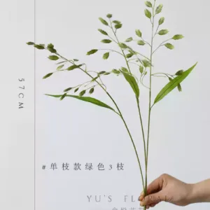 Artificial flowers, small pandan grass, single artificial flowers, leaves, indoor home furnishings, space furnishings, photography props - Single branch green 3 branches