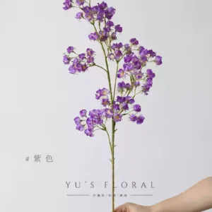 Simulated flower Da Nan candle flower white light purple flowers floral landscaping home decoration beautiful display soft decoration photography props - Purple
