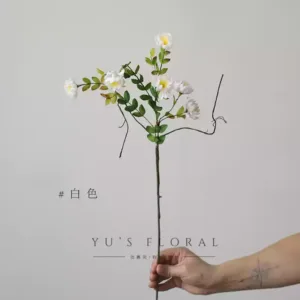 Simulated small wildflowers, small chrysanthemums, multi-color red heavy colors, wild and interesting natural flower arrangements with flowers, home decoration photography props - White