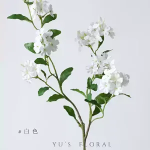 Simulated flower blue snowflake single fake flower blue home decoration floral landscaping photography props light luxury high-end - White