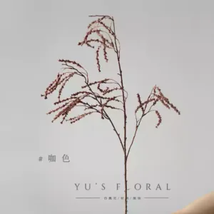 Artificial flower Polygonum Polygonum acuminatum Floral arrangement Single branch Artificial flower Photography prop Indoor decoration Device Material - coffee color
