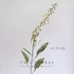 Artificial flowers, foxgloves, linear flowers, single artificial flowers, home decoration, soft decoration, photography props - Large white