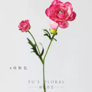 Artificial flower Aurora peony single artificial flower high-end niche home decoration floral landscaping photography props soft decoration - rose pink