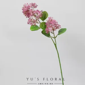 Artificial Flower Cotinus Lover in the Mist Burgundy Bouquet with Flowers Wedding Flowers Home Decoration Photography Props - purple pink