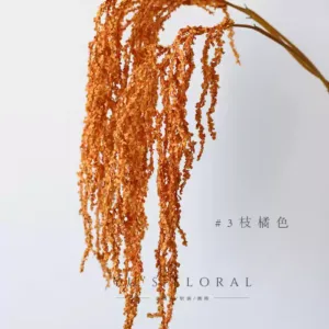 Artificial flowers, soft silk lines, flower materials, floral landscaping space, wedding hall furnishings, beautiful soft furnishings, photography props - 3 branches orange