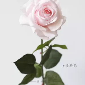 Artificial flowers, snow mountain roses, moisturizing feel, home decoration, gray flowers, photography props, single artificial flowers - light pink