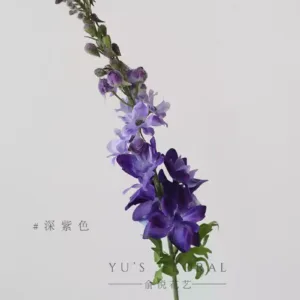 Simulated flowers, large-flowered delphiniums, delphiniums, blue silk flowers, linear flowers, florists, photography props - deep purple