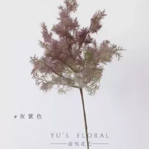 Simulated flowers, cotinus, fake flowers, smoke trees, light luxury, high-end single flower art, landscaping ornaments, photography props, soft decoration, high-end sense - gray purple