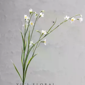 Artificial flowers, leek, single artificial flowers, indoor home decoration, linear floral art, photography props, soft furnishing display - White